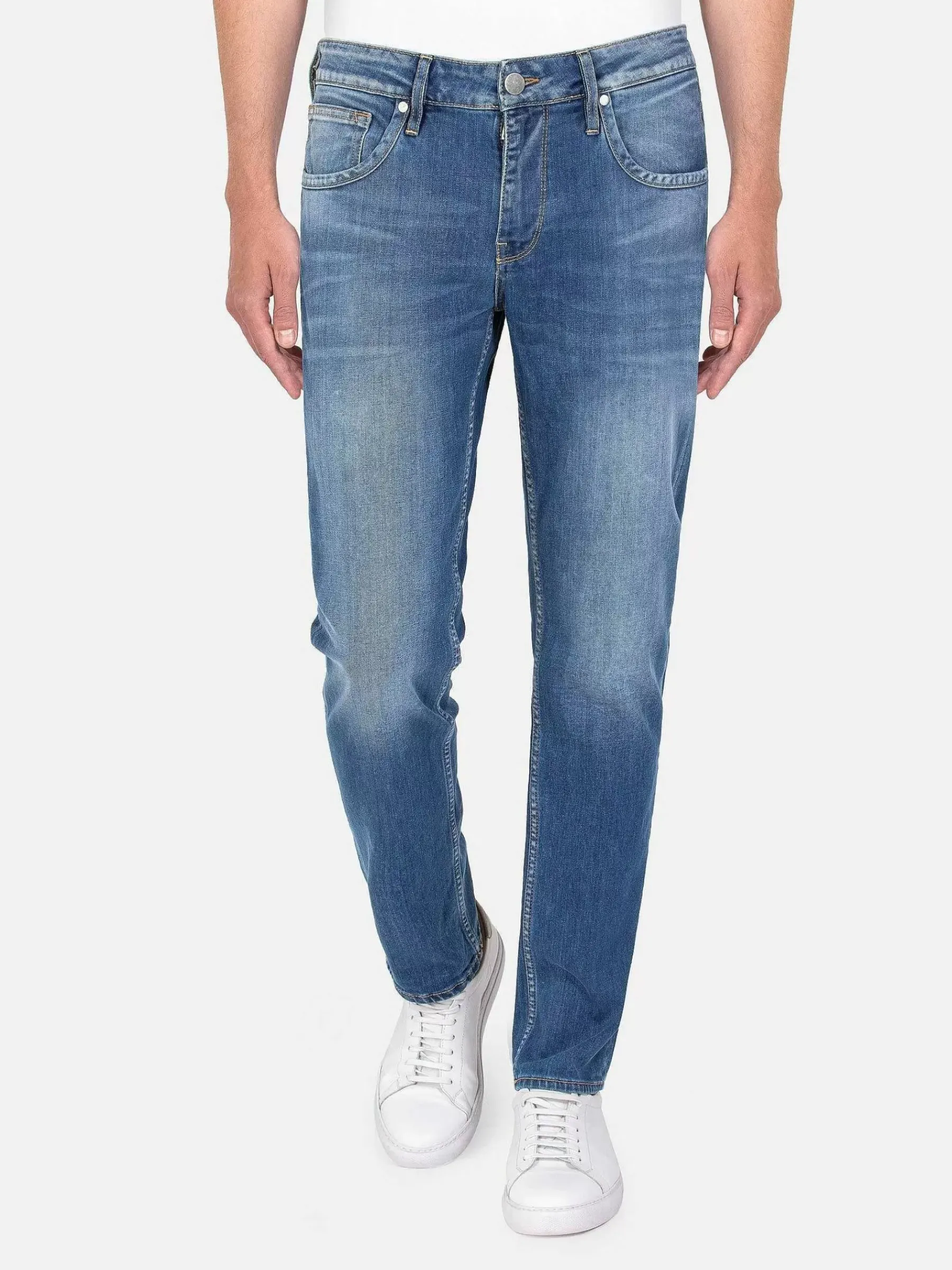 Wam Denim Aluin Slim Fit Stone Wash Light Navy Jeans| Jeans