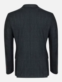 Wam Denim Amalfi Glen Check Wide Lapel Navy Suit Colbert| Colberts