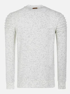 Wam Denim Anita Slim Fit Crew Neck Off-White Sweater| Sweaters