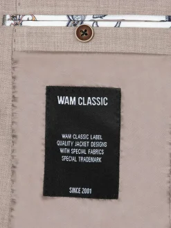 Wam Denim Araya Peak Lapel Single Breast Beige Suit Blazer| Colberts