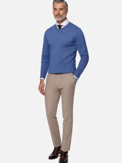 Wam Denim Athens V-Neck Royal Blue Sweater| Sweaters