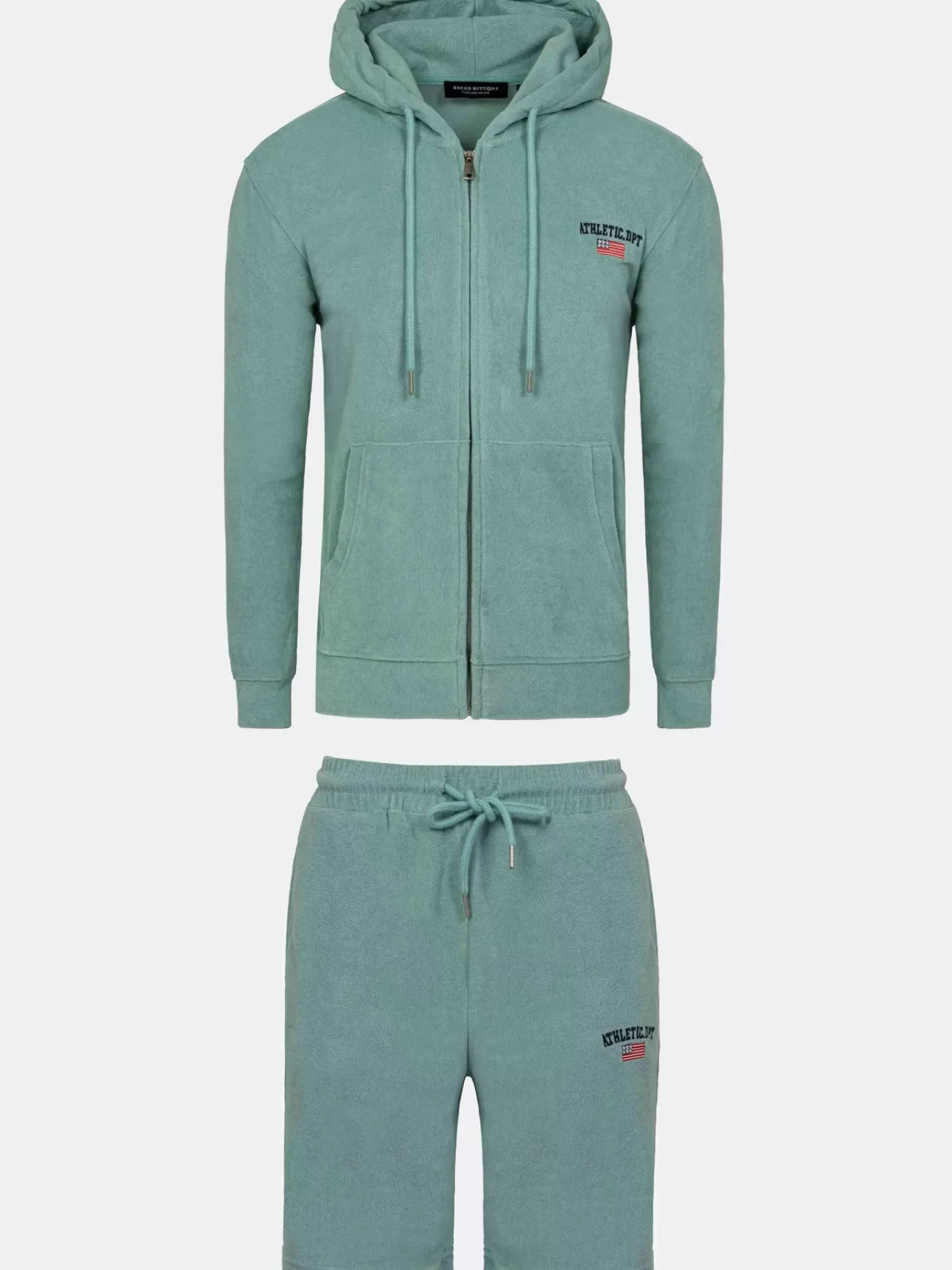 Wam Denim Avery Full Zipped Blue Hoodie Shorts Set| Sweaters