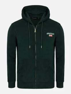Wam Denim Avery Full Zipped Green Hoodie Shorts Set| Sweaters