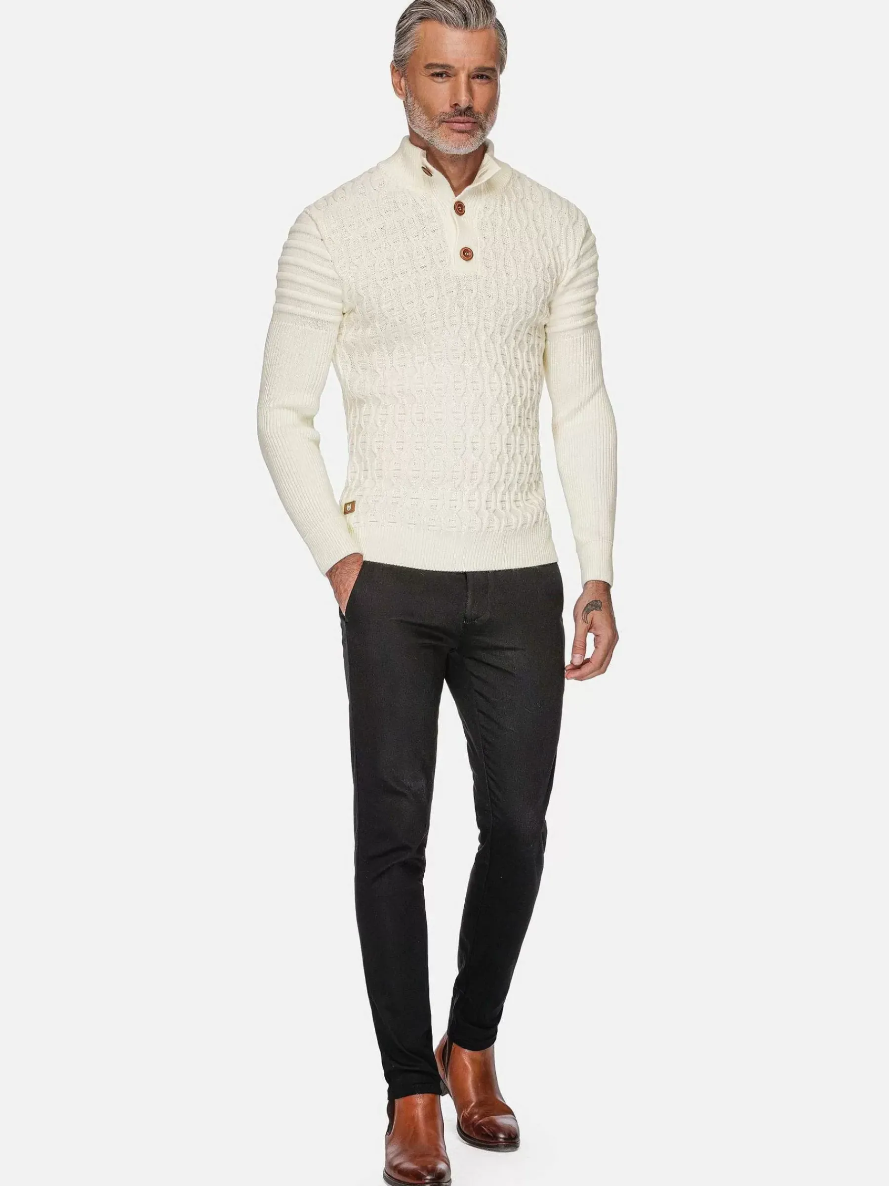 Wam Denim Avon Off White Pattern Truien| Truien