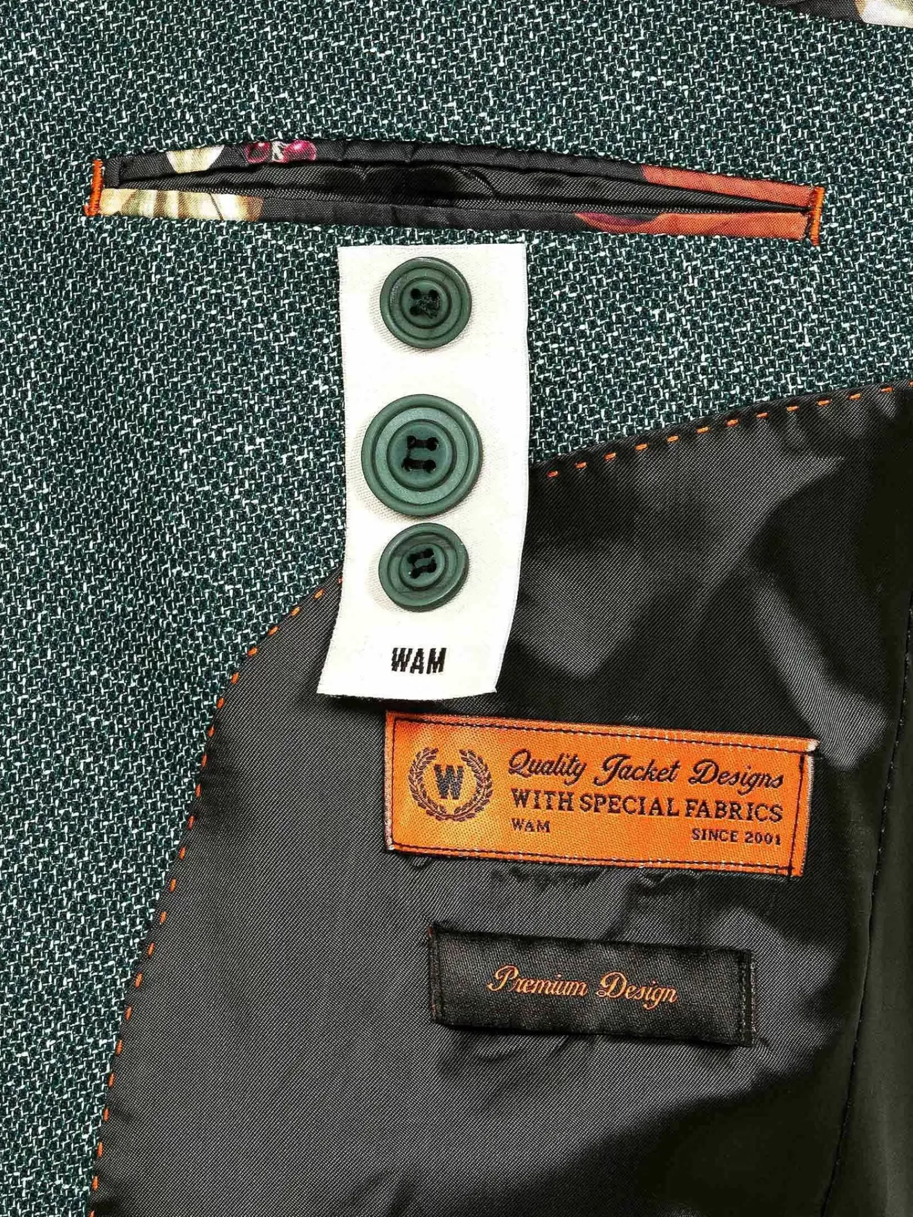 Wam Denim Balboa Textured Green Colbert| Colberts