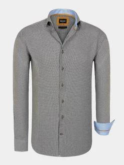 Wam Denim Bentley Regular Fit Anthracite Overhemd| Overhemd Lange Mouwen