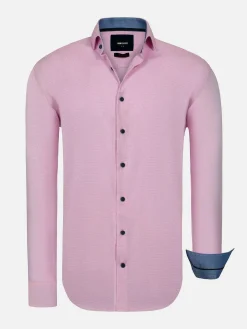Wam Denim Bentley Regular Fit Pink Overhemd| Overhemd Lange Mouwen