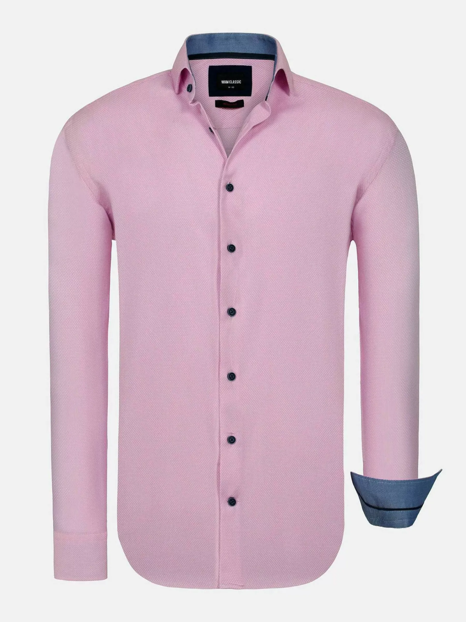Wam Denim Bentley Regular Fit Pink Overhemd| Overhemd Lange Mouwen