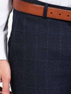 Wam Denim Branco Micro Patterned Navy Pants| Pantalons