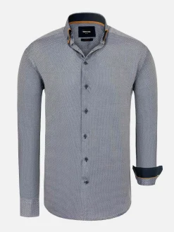 Wam Denim Braxton Regular Fit Grey Overhemd| Overhemd Lange Mouwen