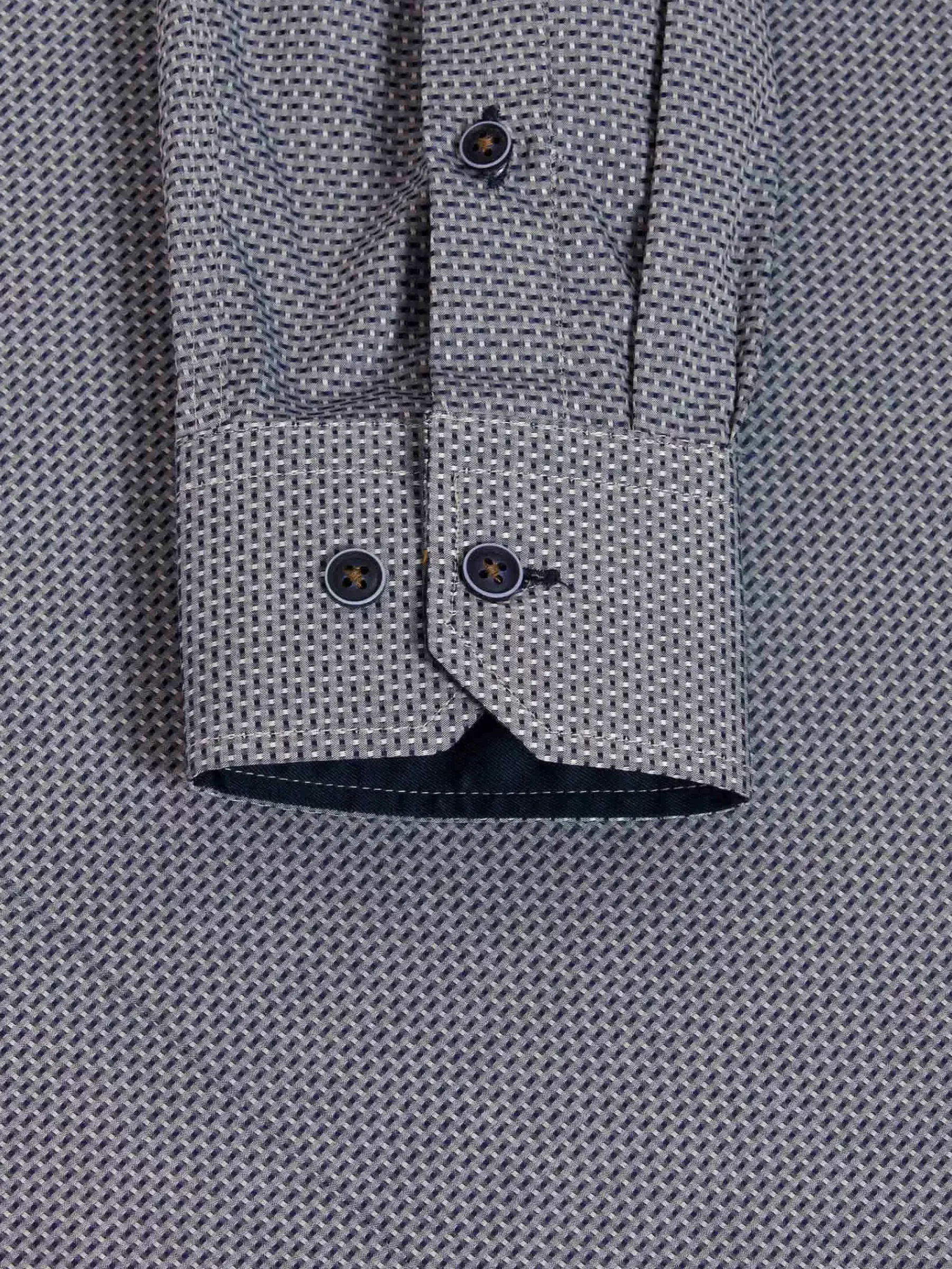 Wam Denim Braxton Regular Fit Grey Overhemd| Overhemd Lange Mouwen