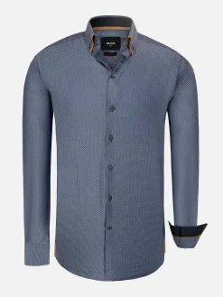 Wam Denim Braxton Regular Fit Light Navy Overhemd| Overhemd Lange Mouwen