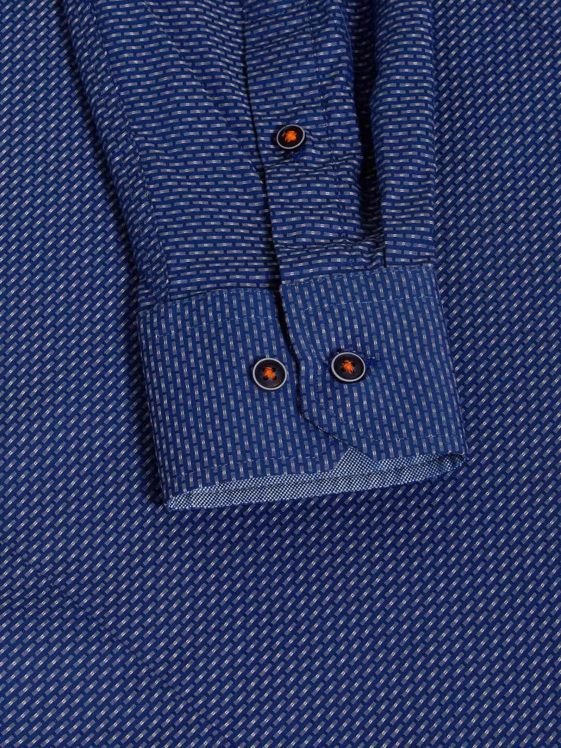 Wam Denim Braxton Regular Fit Royal Blue Overhemd| Overhemd Lange Mouwen