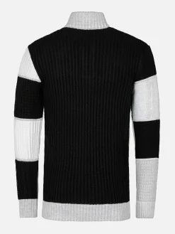 Wam Denim Cambridge Pattern Black White Truien| Truien