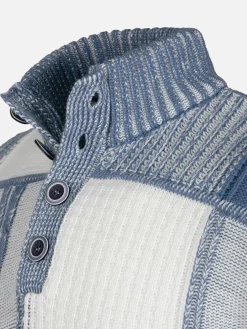 Wam Denim Cambridge Pattern Blue White Truien| Truien