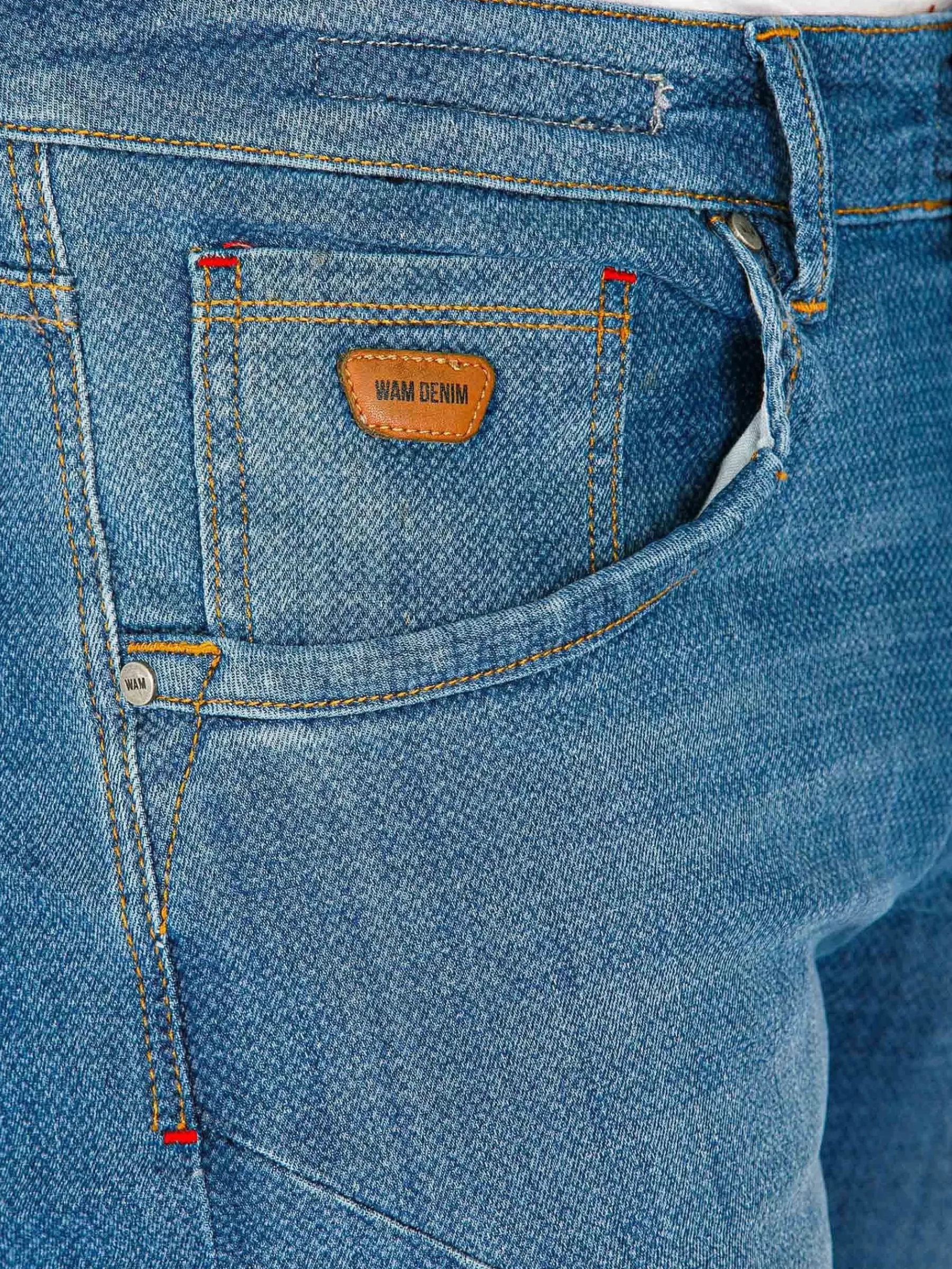 Wam Denim Carinal Mini Check Slim Fit Navy Jeans| Jeans