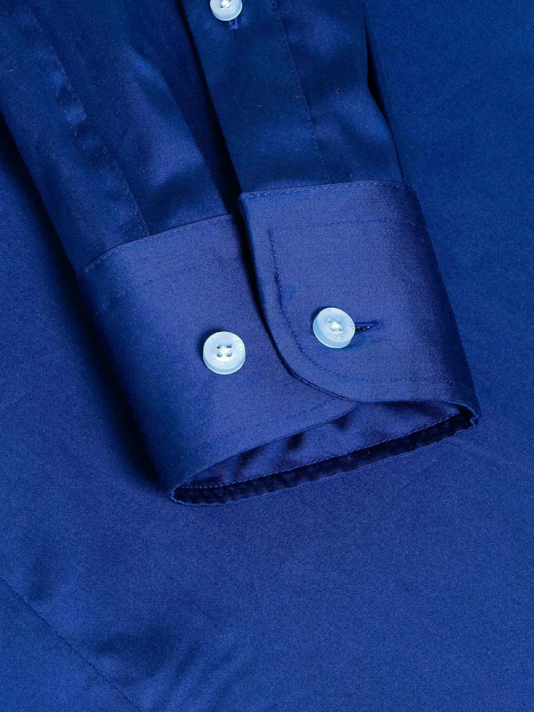 Wam Denim Catalina Light Navy Solid Overhemd Lange Mouw| Overhemd Lange Mouwen