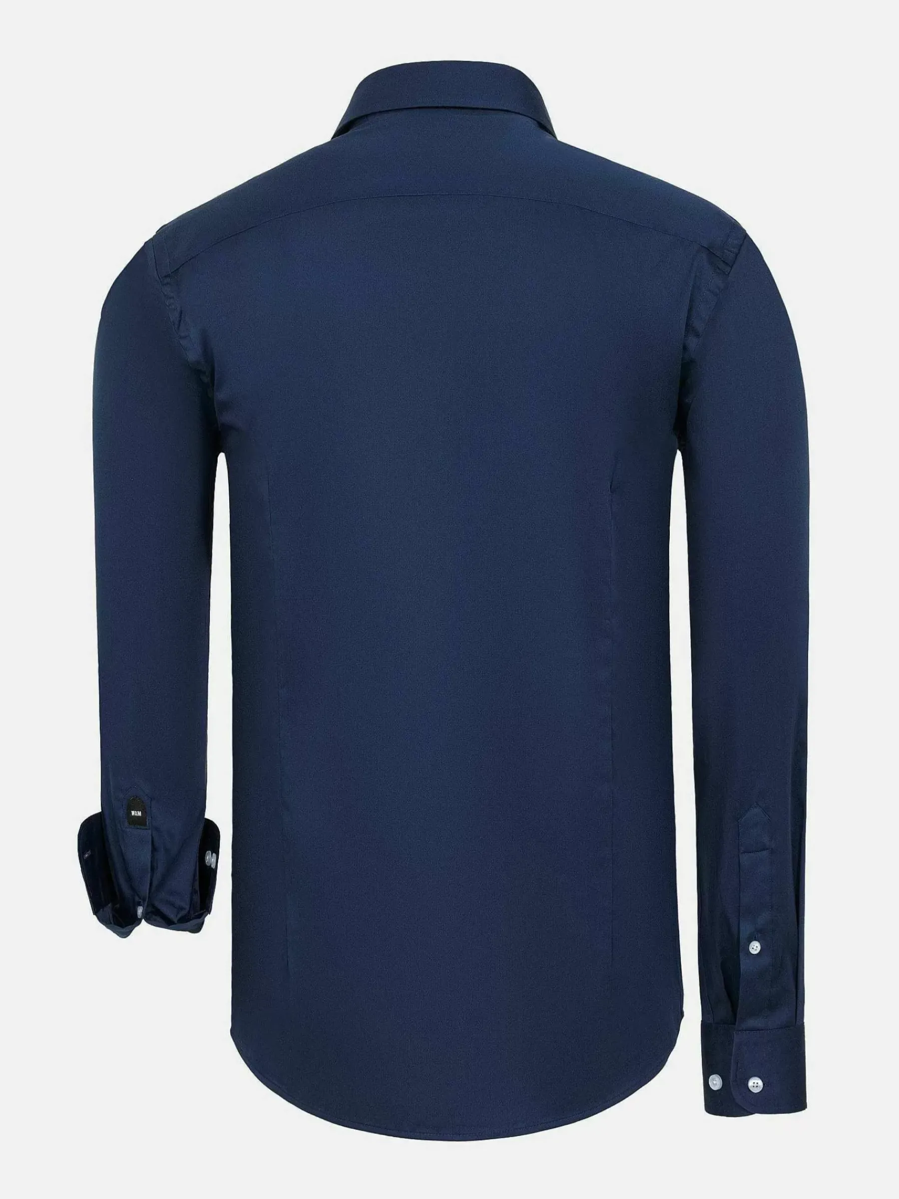 Wam Denim Catalina Navy Solid Overhemd Lange Mouw| Overhemd Lange Mouwen