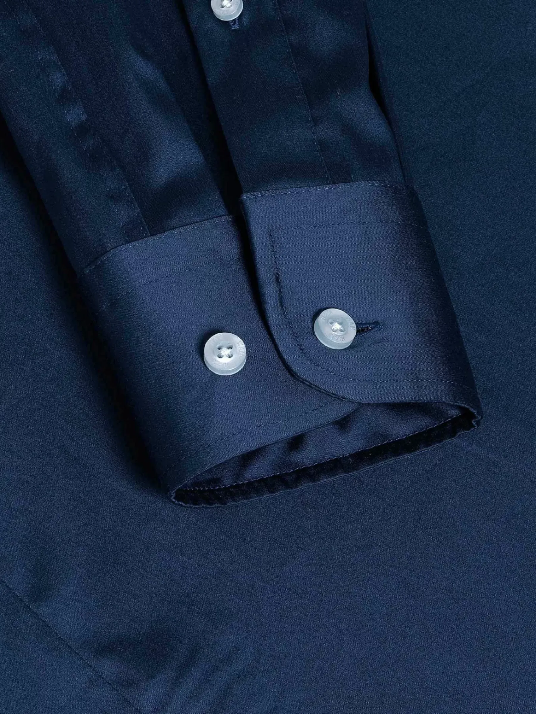 Wam Denim Catalina Navy Solid Overhemd Lange Mouw| Overhemd Lange Mouwen