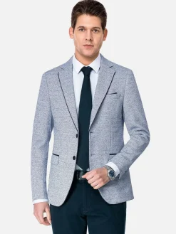 Wam Denim Catania Modern Fit White Navy Colbert| Colberts