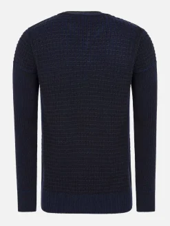 Wam Denim Dover Slim Fit V-Neck Navy Truien| Truien