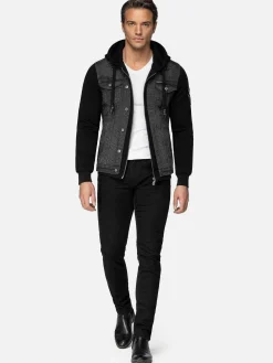 Wam Denim Echten Slim Fit Hoodie Black Vesten| Vesten
