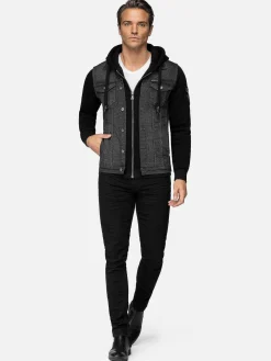 Wam Denim Echten Slim Fit Hoodie Black Vesten| Vesten