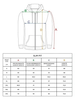 Wam Denim Echten Slim Fit Hoodie Navy Vesten| Vesten