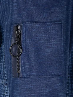 Wam Denim Echten Slim Fit Hoodie Navy Vesten| Vesten