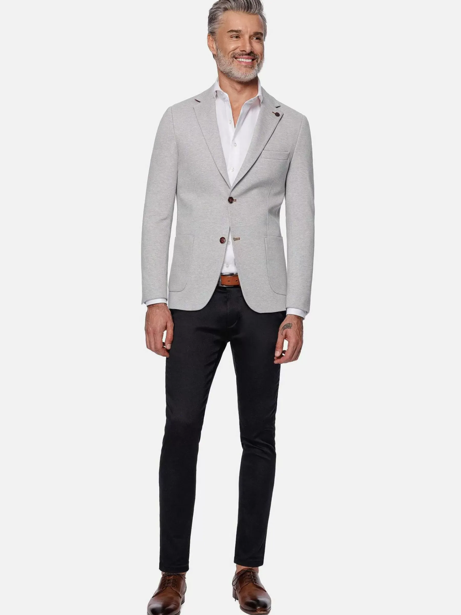 Wam Denim Engima Patch Pocket Slim Light Grey Colbert| Colberts