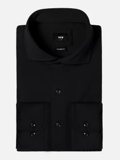 Wam Denim Everest Spread Collar Black Overhemd Lange Mouw| Overhemd Lange Mouwen