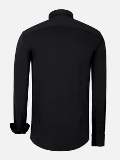 Wam Denim Everest Spread Collar Black Overhemd Lange Mouw| Overhemd Lange Mouwen