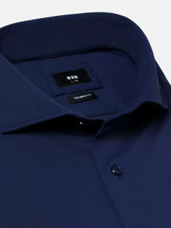 Wam Denim Everest Stretched Navy Overhemd Lange Mouw| Overhemd Lange Mouwen