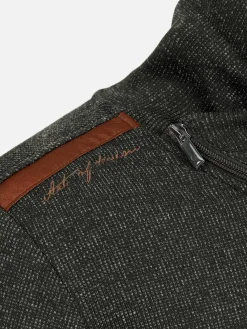 Wam Denim Galahad Mock Neck Khaki Sweater| Sweaters
