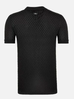 Wam Denim Gonzsles Black Zipper Polo| Polo'S