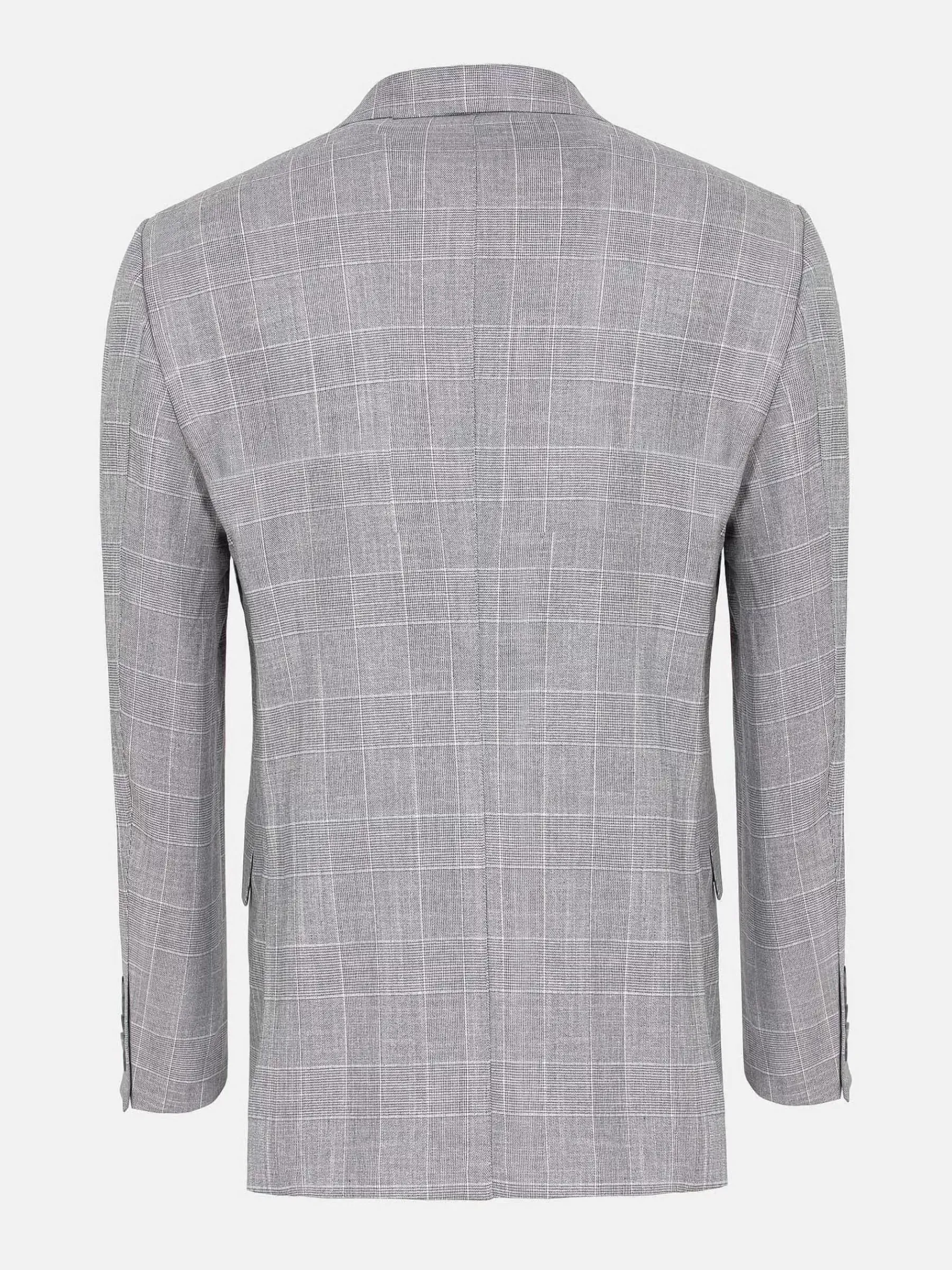 Wam Denim Ground Checkered Slim Fit Grey Colbert| Colberts