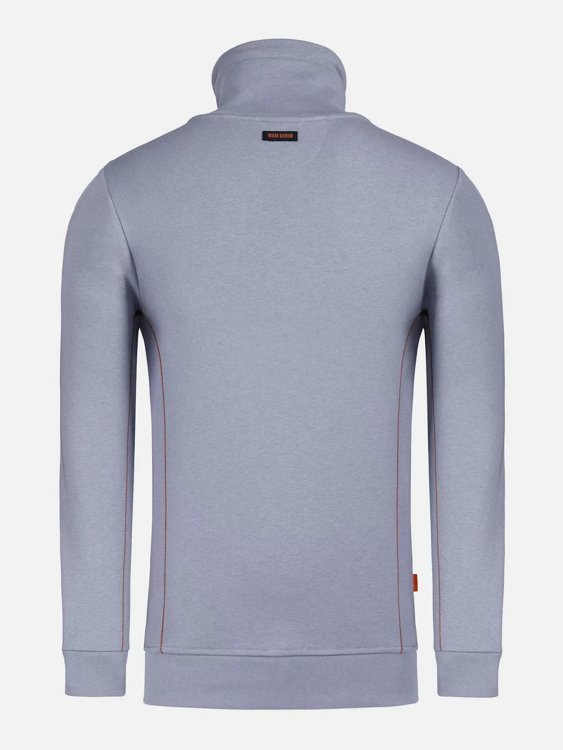 Wam Denim Hawaiian High Neck Grey Sweater| Sweaters