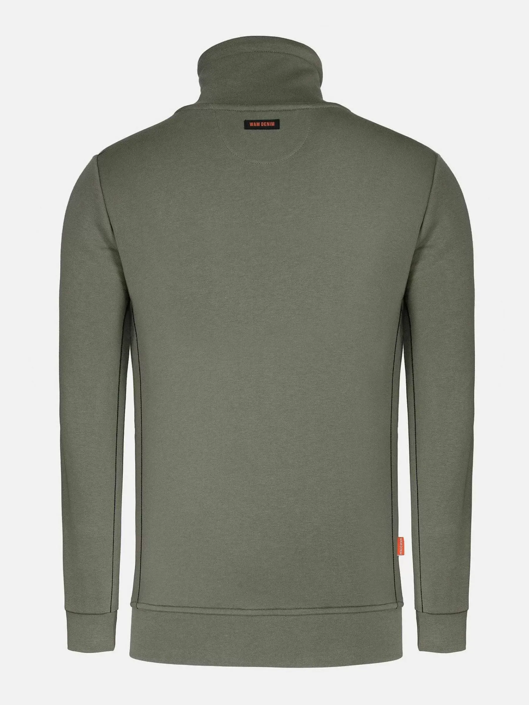 Wam Denim Hawaiian High Neck Khaki Sweater| Sweaters