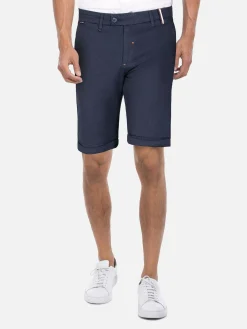 Wam Denim Helvorit Navy Textured Korte Broek| Shorts