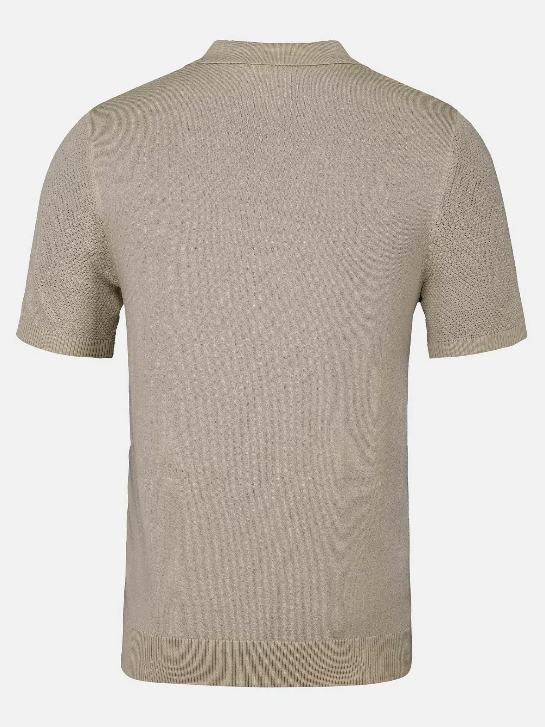Wam Denim Henry Pique Knit Light Beige Polo| Polo'S