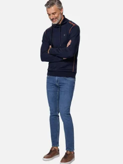 Wam Denim Horizon Turtleneck Navy Sweater| Sweaters