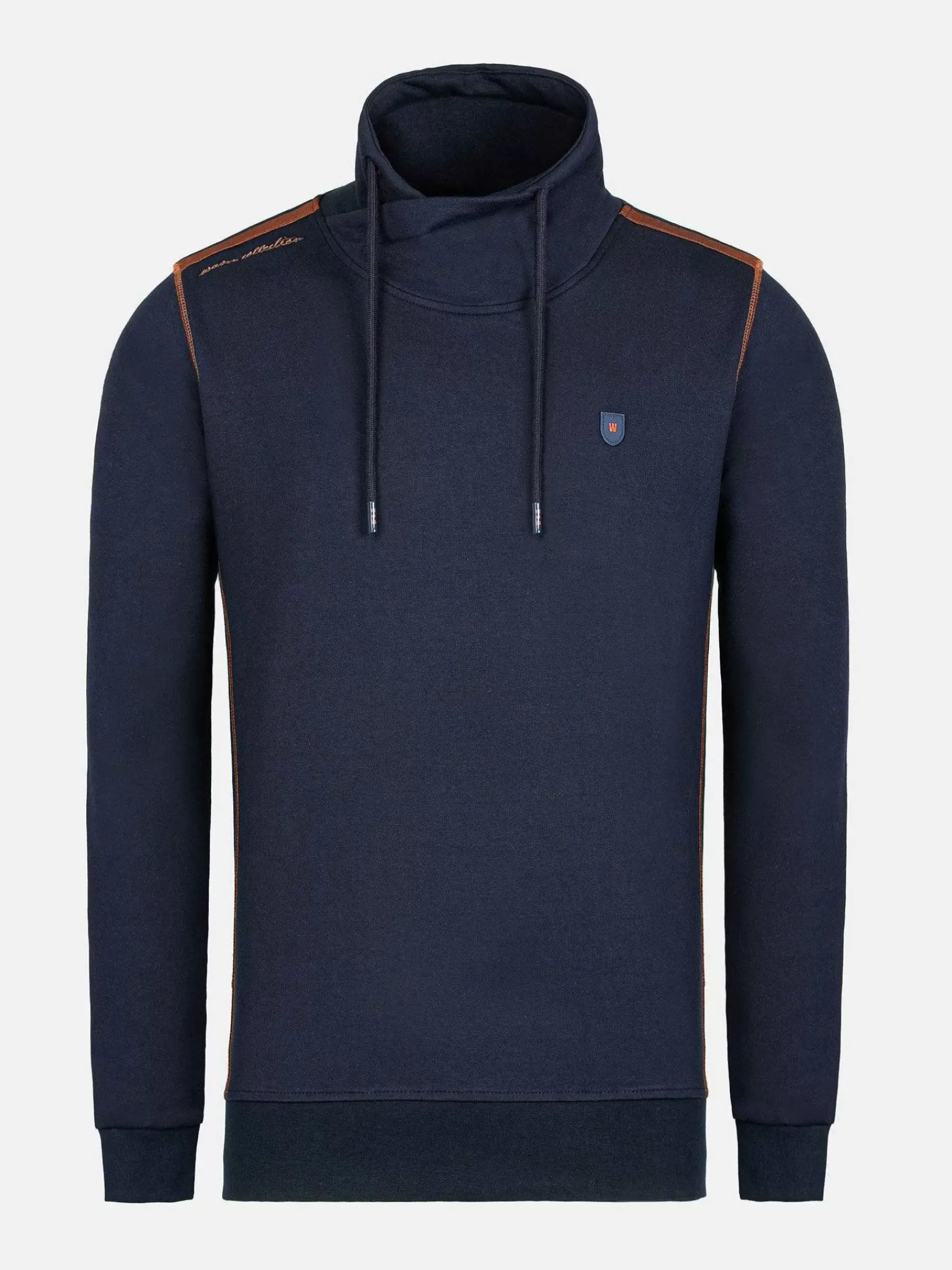 Wam Denim Horizon Turtleneck Navy Sweater| Sweaters