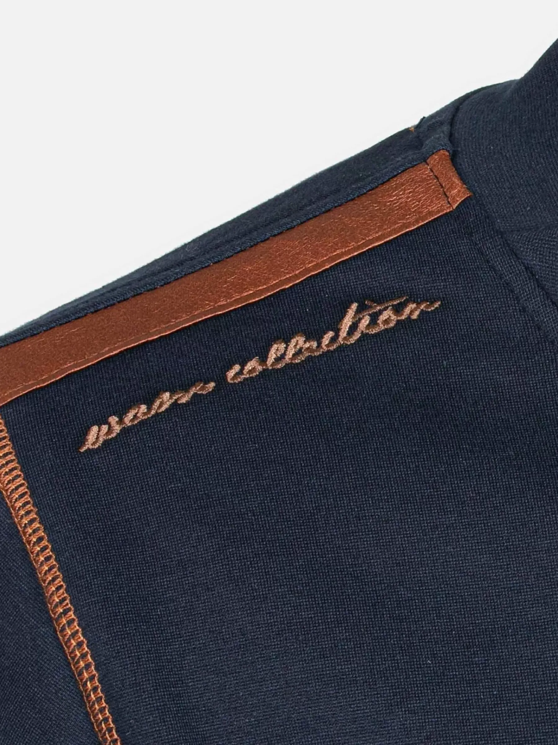 Wam Denim Horizon Turtleneck Navy Sweater| Sweaters
