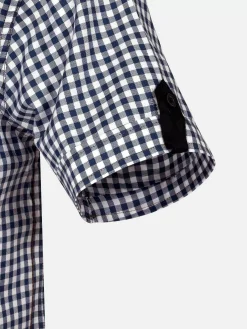 Wam Denim Hugo Tailored Fit Navy Overhemd| Overhemd Korte Mouwen