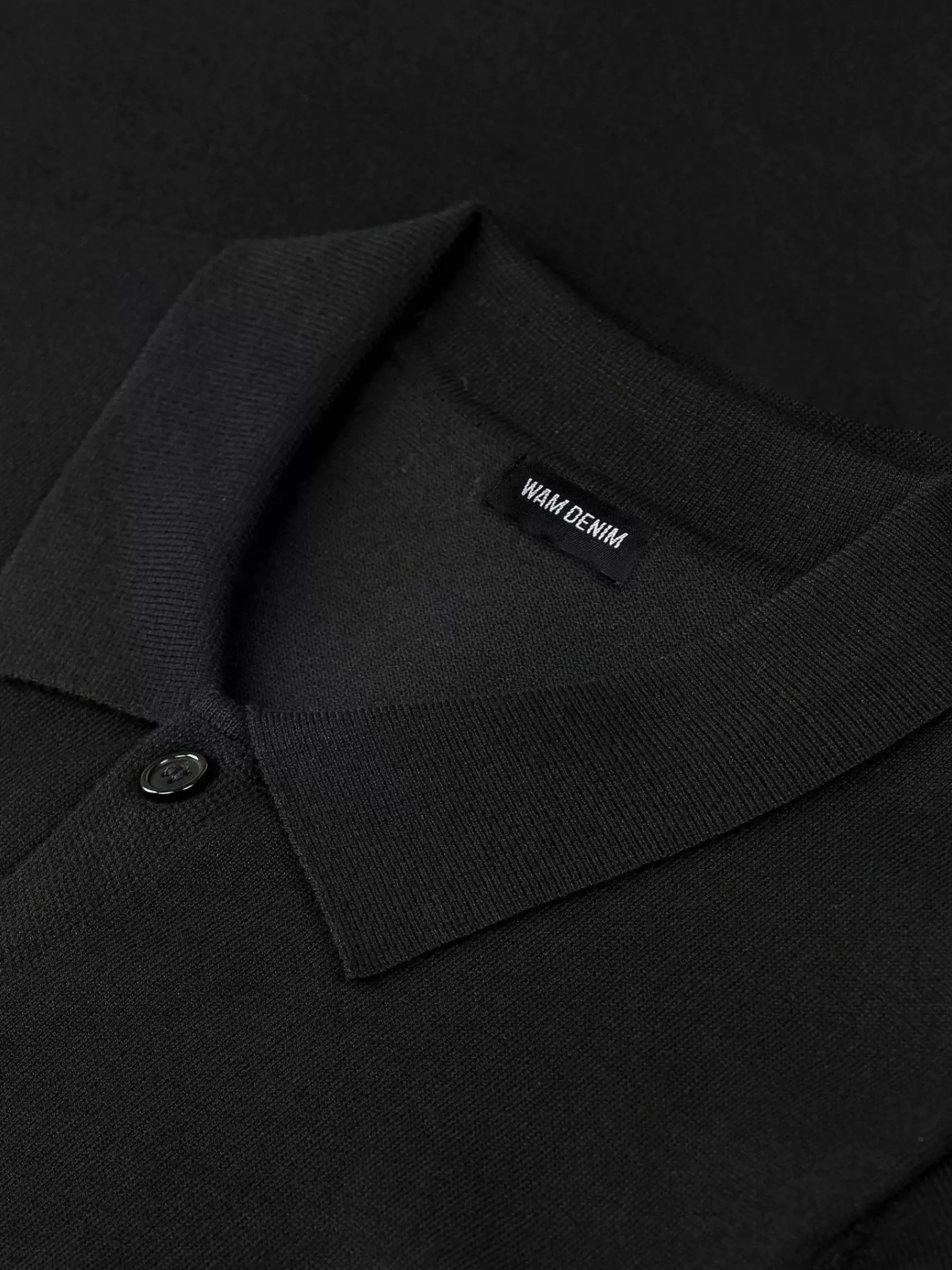 Wam Denim James Full Button-Down Black Polo| Polo'S