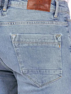 Wam Denim Kerry Solid Blue Regular Fit Denim Short| Shorts