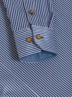 Wam Denim Kevin Regular Fit Royal Blue Overhemd| Overhemd Lange Mouwen