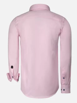 Wam Denim Lance Solid Pink Overhemd Lange Mouw| Overhemd Lange Mouwen