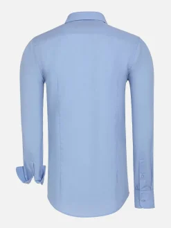 Wam Denim Leira Solid Light Blue Overhemd Lange Mouw| Overhemd Lange Mouwen