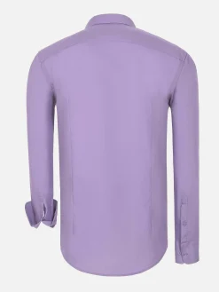 Wam Denim Leira Solid Lilac Overhemd Lange Mouw| Overhemd Lange Mouwen